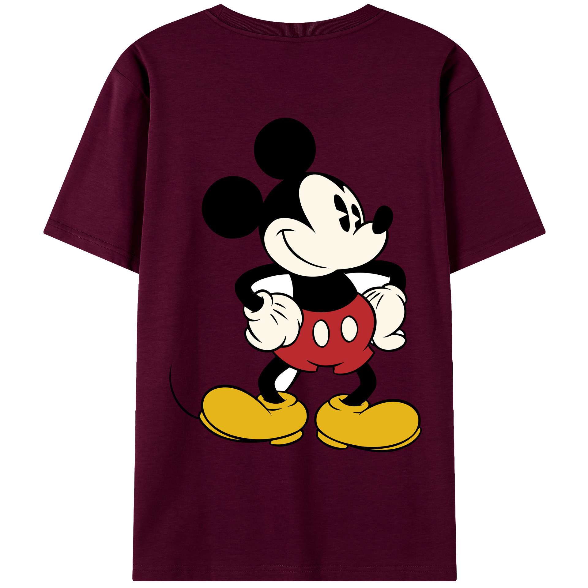 （画像用） ミッキーマウス Mickey Mouse レディース半袖Tシャツ(バックプリント)